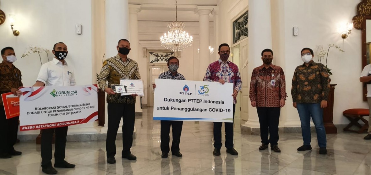 PTTEP support the Jakarta Provincial Government in mitigating the Covid-19 pandemiccsr kesehatan