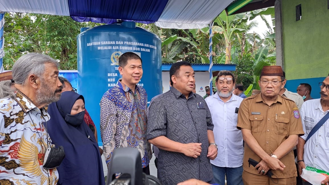 csr kesehatan Rachmat Gobel and PTTEP Indonesia Build Clean Water Well in Gorontalo