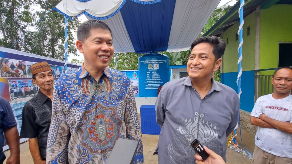 csr kesehatan Rachmat Gobel and PTTEP Indonesia Build Clean Water Well in Gorontalo