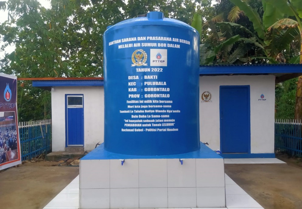 csr kesehatan Rachmat Gobel and PTTEP Indonesia Build Clean Water Well in Gorontalo