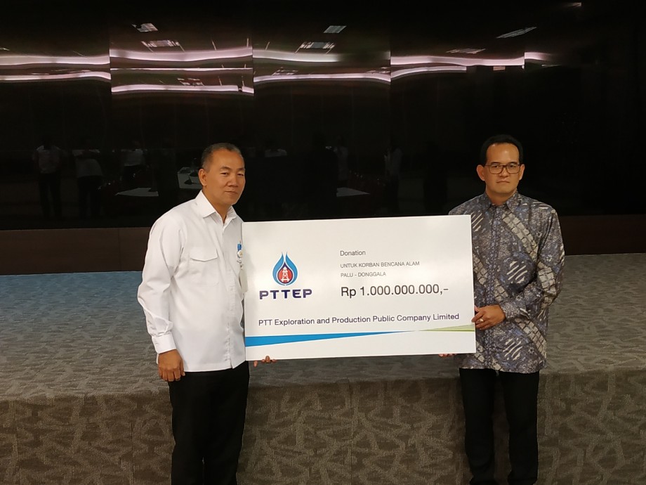 csr kesehatan PTTEP Donates IDR 1,000,000,000 to SKK Migas for Victims of Earthquake and Tsunami in Sulawesi
